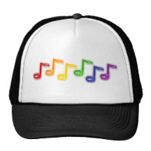 La música del arco iris observa los gorras