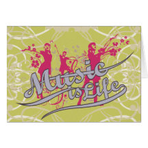La música es camisetas y regalos de la vida tarjeta