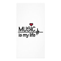 La música es mi corazón de la vida tarjeta fotografica  