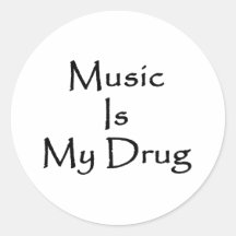 La música es mi droga pegatina