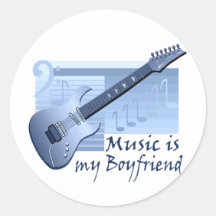 La música es mis camisetas y regalos del novio pegatina