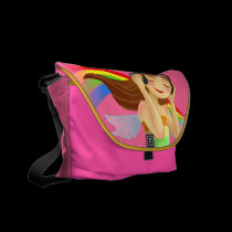 La música es un arco iris bolsas messenger