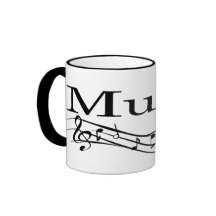 La música es vida - logotipo negro tazas de café