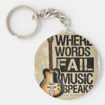 la música habla llavero personalizado