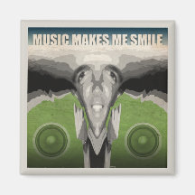 La música hace que sonríe imán