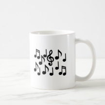 la música observa la taza
