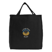 La nariz de perro bolsa de mano bordada