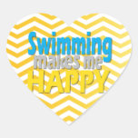La natación me hace a los pegatinas felices