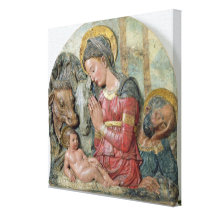 La natividad, c.1460 (terracota pintada) lienzo envuelto para galerías