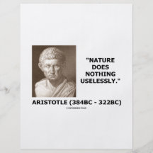 La naturaleza no hace nada inútil (la cita aristot tarjetas publicitarias