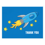 La nave de Rocket retro le agradece cardar Invitacion Personalizada