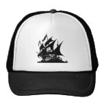 La nave del logotipo de la bahía del pirata gorras de camionero