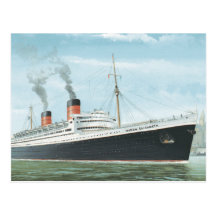 La navegación de la reina Elizabeth del RMS Postales
