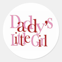 La niña del papá pegatina redonda