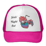 La noche de los chicas hacia fuera diseña gorros bordados