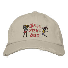 La noche del chica hacia fuera gorra de beisbol