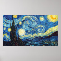 La noche estrellada (De sterrennacht) - Van Gogh Poster