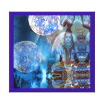 LA NOCHE GLORIOSA DE SHIVA-SHIVARATRI-FULLMOON IMPRESIÓN DE LIENZO