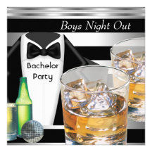 La noche para hombre de los muchachos de la desped invitacion personalizada