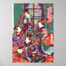 La nueva Yoshiwara 1871 derecha de Kinpeiro Poster