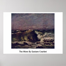 La onda de Gustave Courbet Posters