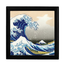 La onda grande de Kanagawa Katsushika Hokusai Caja De Joyas