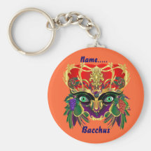 La opinión del Bacchus de la mitología del carnava Llaveros Personalizados