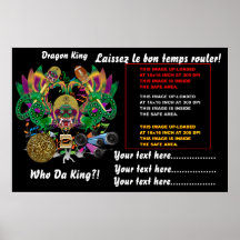 La opinión del rey del dragón del carnaval del fút posters