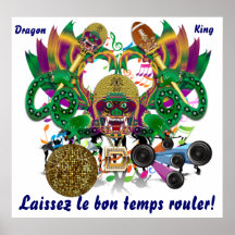 La opinión del rey del dragón del carnaval del fút posters