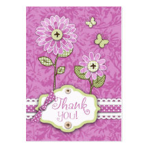 La organza florece la etiqueta del regalo de TY Tarjeta De Negocio