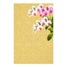 La orquídea blanca rosada del Phalaenopsis florece Papeleria