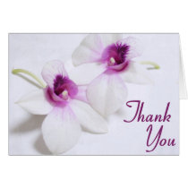 La orquídea le agradece las tarjetas tarjetas