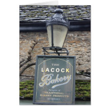 La panadería de Lacock, Lacock, Wiltshire, Reino U Tarjetón