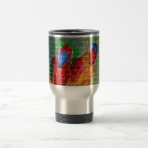 La pared de ladrillo repite mecánicamente la taza 