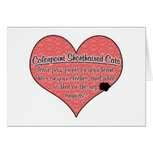La pata de Colorpoint Shorthair imprime humor del  Felicitaciones