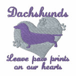 La pata de la licencia de los Dachshunds imprime r camisetas bordadas
