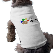 La pata del perro de Westie imprime arte Ropa De Mascota
