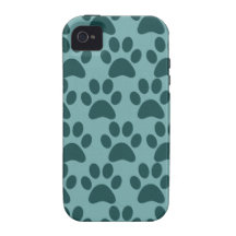 La pata linda del perro de perrito imprime a amant Case-Mate iPhone 4 fundas