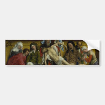 La pendiente de Rogier van der Weyden cruzado Pegatina De Parachoque
