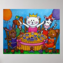 La pequeña fiesta del té de Lisa Lorenz Poster