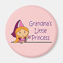 La pequeña princesa de la abuela iman de frigorífico