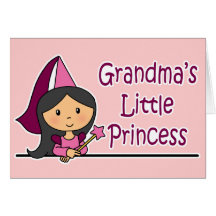 La pequeña princesa de la abuela tarjeta
