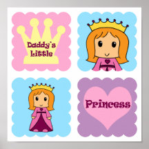 La pequeña princesa del papá impresiones