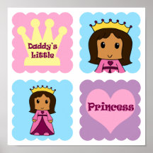 La pequeña princesa del papá impresiones