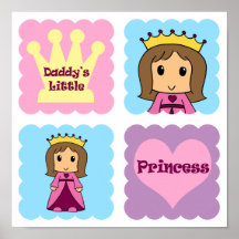 La pequeña princesa del papá impresiones