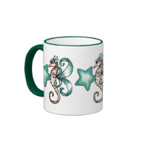 La pequeña taza del caballo de mar tazas