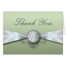 La perla elegante de la verde menta le agradece ca felicitación
