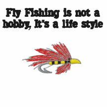 La pesca con mosca es un estilo de vida camiseta polo bordada