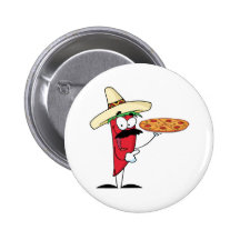 La pimienta de Chile del sombrero soporta la pizza Pins