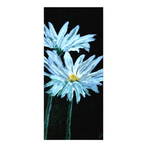 la pintura al óleo de la margarita blanca florece  diseños de tarjetas publicitarias